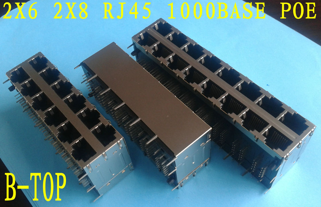 POE Function RJ45 SMT Connector 120 - 150V AC Transformer Comply With RoHS